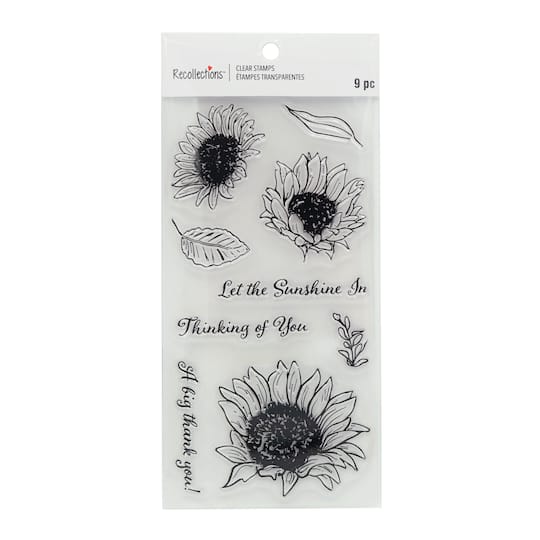 6 Pack: Sunflowers Clear Stamps by Recollections™